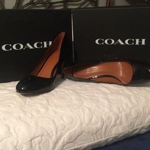 Coach Almond Toe Pump Black Shoes